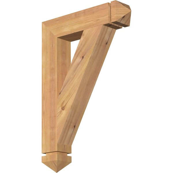 Ekena Millwork Traditional Arts & Crafts Smooth Bracket, Western Red Cedar, 3 1/2"W x 18"D x 26"H BKT04X18X26TRA03SWR - main